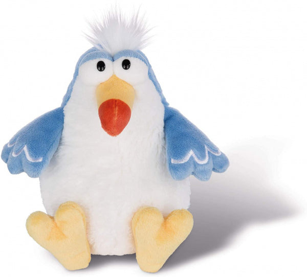 knuffel Ara Jungle Dan junior 25 cm pluche wit/blauw