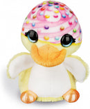 knuffel eend junior 16 cm pluche geel/wit