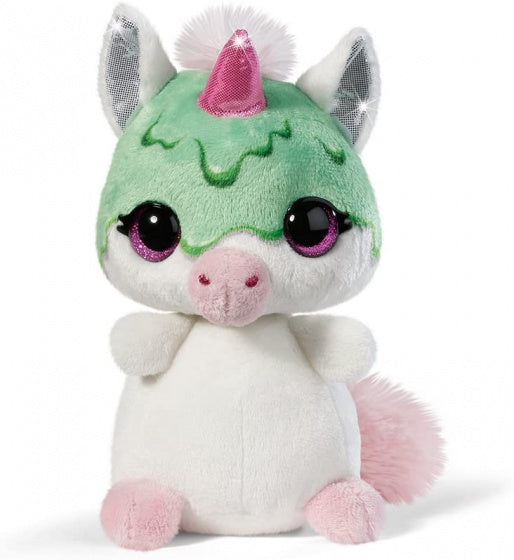 knuffel eenhoorn junior 16 cm pluche wit/groen