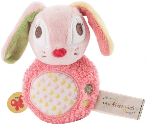knuffel Hopsalie konijn 12 cm pluche roze