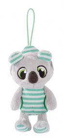 knuffel met hanger koala Kappy 14 cm pluche grijs