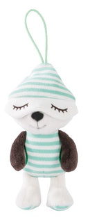 knuffel met hanger panda Pandalino 14 cm pluche zwart