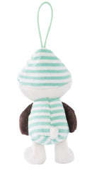 knuffel met hanger panda Pandalino 14 cm pluche zwart