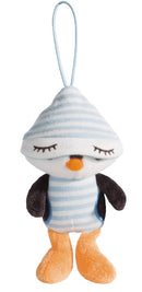 knuffel met hanger penguïn Koosy 14 cm pluche zwart