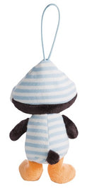 knuffel met hanger penguïn Koosy 14 cm pluche zwart