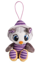 knuffel met hanger uil Olafina 14 cm pluche paars