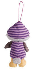 knuffel met hanger uil Olafina 14 cm pluche paars