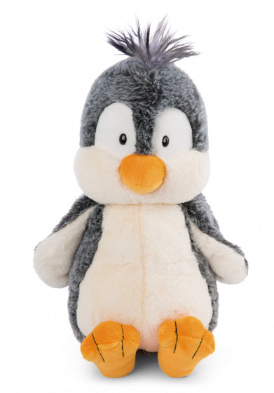 knuffel Penguin Icaak junior 50 cm pluche grijs/oranje