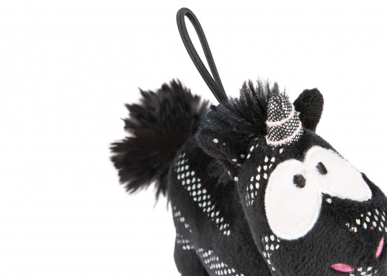 knuffel Starlight Mystery junior 10 cm pluche zwart/zilver