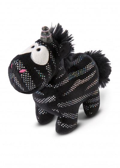 knuffel Starlight Mystery junior 13 cm pluche zwart/zilver