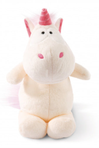 knuffel Theodor junior 25 cm pluche/polyester roze/wit