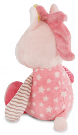 knuffel Unicorn Stupsi 25 cm pluche/polyester roze