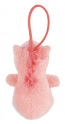 knuffel Unicorn Merry junior pluche 8 cm roze/rood