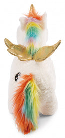 knuffel Unicorn Yang 34 x 32 cm pluche/polyester wit