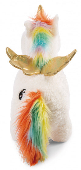 knuffel Unicorn Yang 34 x 32 cm pluche/polyester wit
