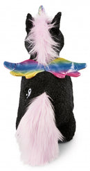 knuffel Unicorn Yin 34 x 32 cm pluche/polyester zwart