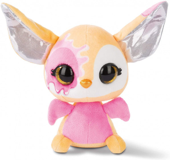 knuffelvleermuis junior 16 cm pluche roze/oranje
