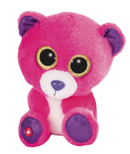 knuffelbeer Glubschis junior 15 cm pluche roze/paars