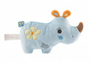 knuffeldier neushoorn 2D Manuffi 20 cm pluche blauw