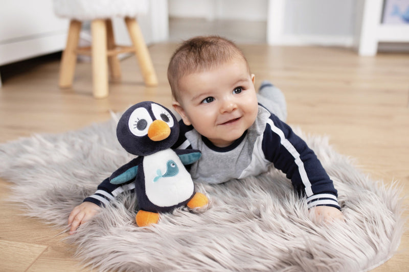 knuffeldier pinguïn 3D Watschili 17 cm pluche zwart/wit