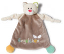 knuffeldoekje Cat 27 x 24 x 6,5 cm pluche bruin 
