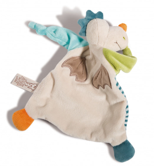knuffeldoekje Dragon Dragilu 25 x 31 cm pluche beige