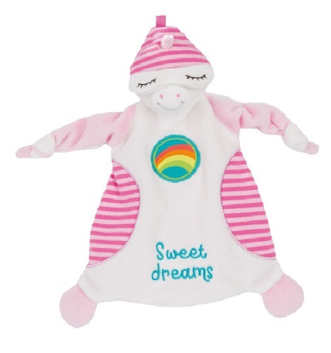 knuffeldoekje eenhoorn Fyala 28 x 24 cm polyester roze