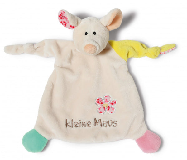 knuffeldoekje Mouse 27,7 x 12 x 8 cm pluche beige