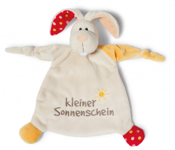 knuffeldoekje Rabbit 27,5 x 12 x 8 cm pluche beige