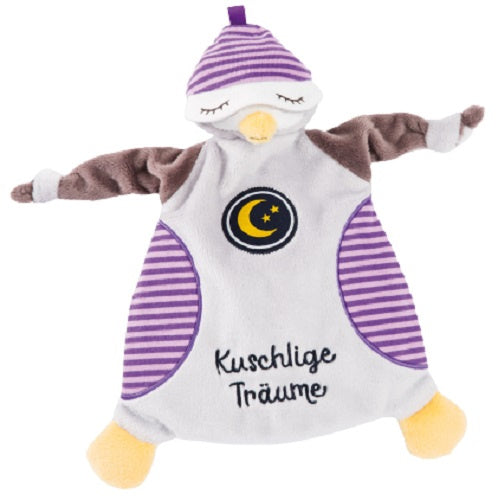 knuffeldoekje uil Olafina 28 x 24 cm polyester grijs