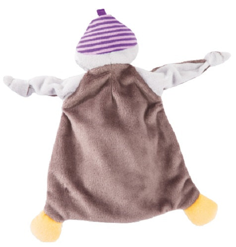 knuffeldoekje uil Olafina 28 x 24 cm polyester grijs