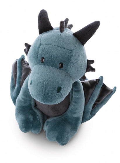 knuffeldraak Ivar junior 20 cm pluche blauw/zwart