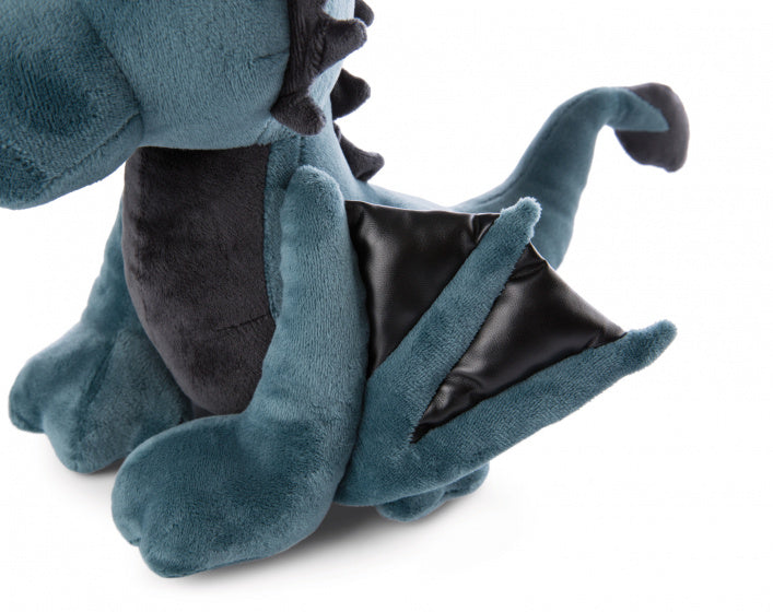 knuffeldraak Ivar junior 20 cm pluche blauw/zwart