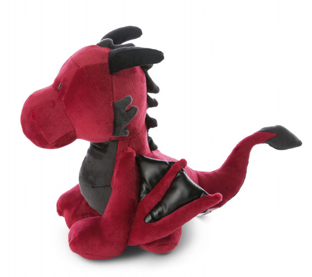 knuffeldraak Eldor junior 45 cm pluche rood/zwart