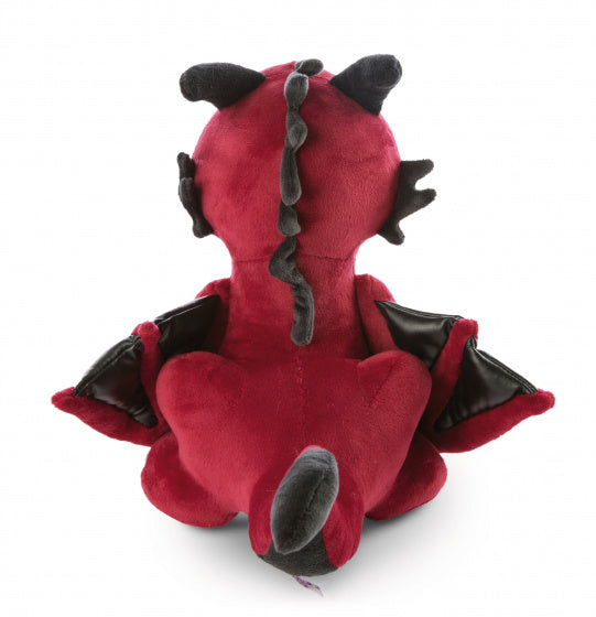 knuffeldraak Eldor junior 45 cm pluche rood/zwart