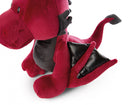 knuffeldraak Eldor junior 45 cm pluche rood/zwart