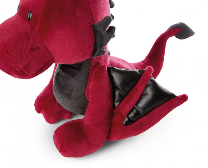 knuffeldraak Eldor junior 45 cm pluche rood/zwart