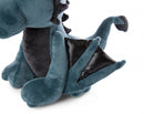 knuffeldraak Ivar junior 45 cm pluche blauw/zwart