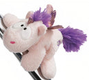 knuffeleenhoorn junior 12 cm pluche roze/paars