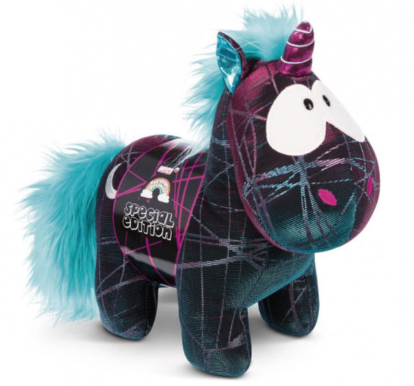 knuffeleenhoorn Moon Beamer junior 22 cm polyester zwart