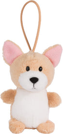 knuffelhanger Chihuahua junior 8 cm pluche beige/wit