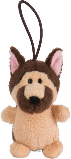 knuffelhanger German Shepherd junior 8 cm pluche bruin