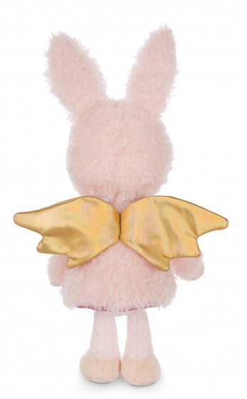 knuffelkonijn La La Bunnie junior 30 cm pluche roze/goud