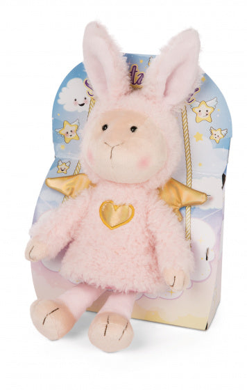 knuffelkonijn La La Bunnie junior 30 cm pluche roze/goud