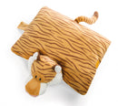 knuffelkussen Tiger junior 40 x 30 cm polyester bruin