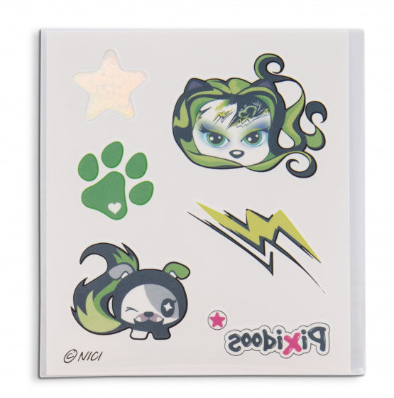 knuffelpop Pixidoos Bami 20 cm pluche zwart/groen