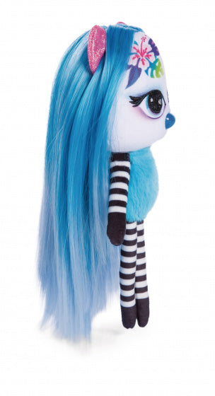 knuffelpop Pixidoos Nali 20 cm pluche zwart/blauw