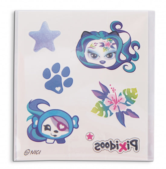 knuffelpop Pixidoos Nali 20 cm pluche zwart/blauw