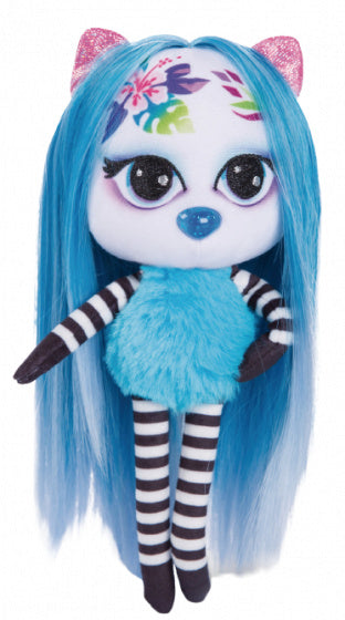 knuffelpop Pixidoos Nali 20 cm pluche zwart/blauw