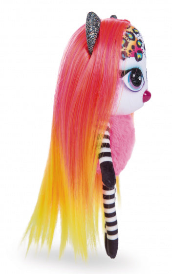 knuffelpop Pixidoos Piku 20 cm pluche oranje/rood